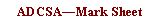 Text Box: ADCSAMark Sheet